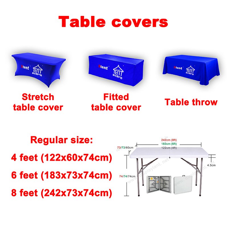 Dye Sublimation 6ft Stretch Table Cover Photobooth Tablecloth Fitted Tablecloth 4ft 6ft 8ft
