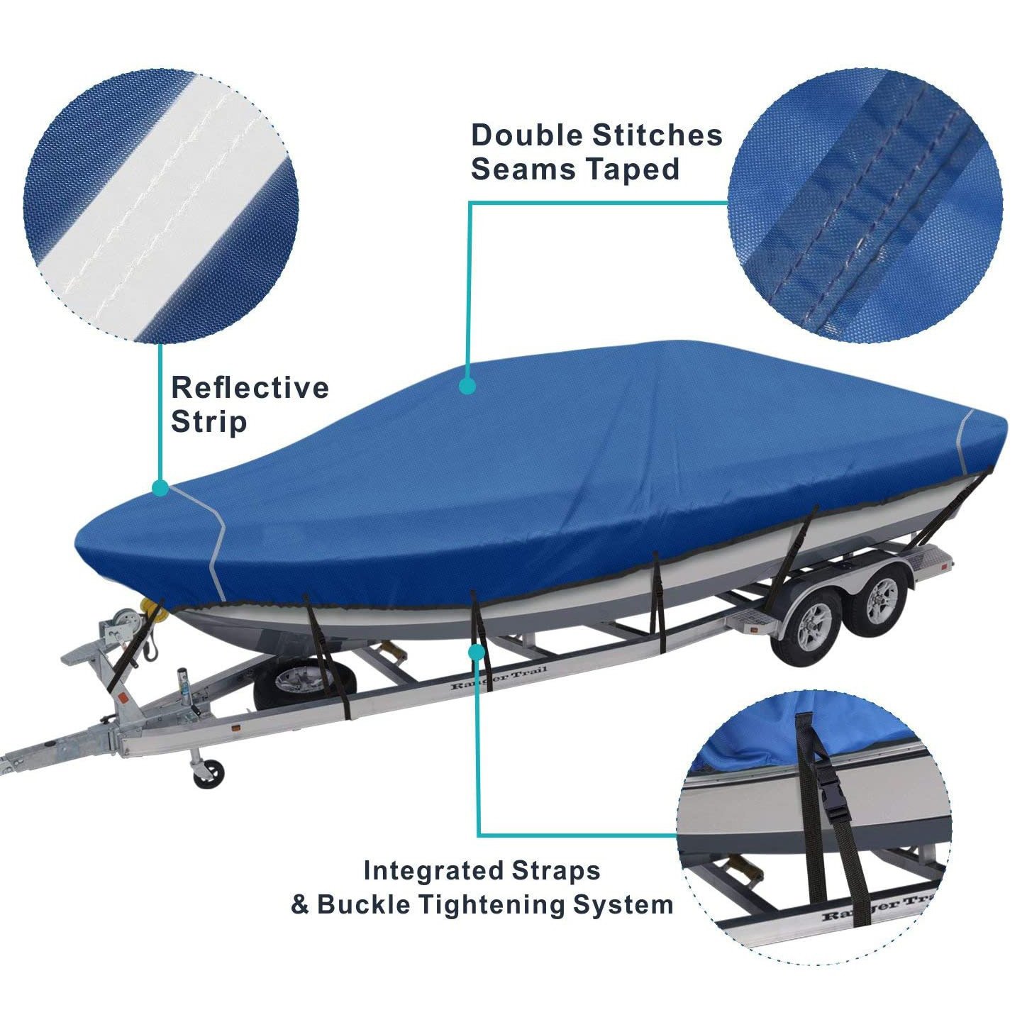 Custom High Quality Boat Cover Heavy Duty All Weather Durable Lightweight Universal Boat Cover With Waterproof Boat Surface