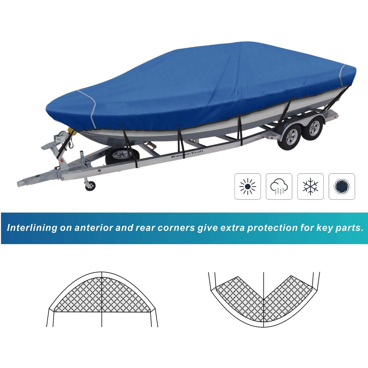 Custom High Quality Boat Cover Heavy Duty All Weather Durable Lightweight Universal Boat Cover With Waterproof Boat Surface