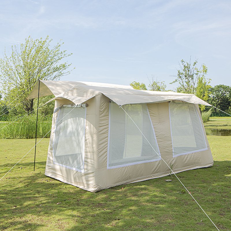 8 Meter2 Waterproof Inflatable Tent Outdoor Camping PVC Canvas Oxford Tent for 4-6 Person