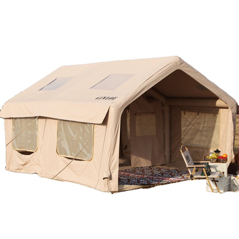 8 Meter2 Waterproof Inflatable Tent Outdoor Camping PVC Canvas Oxford Tent for 4-6 Person