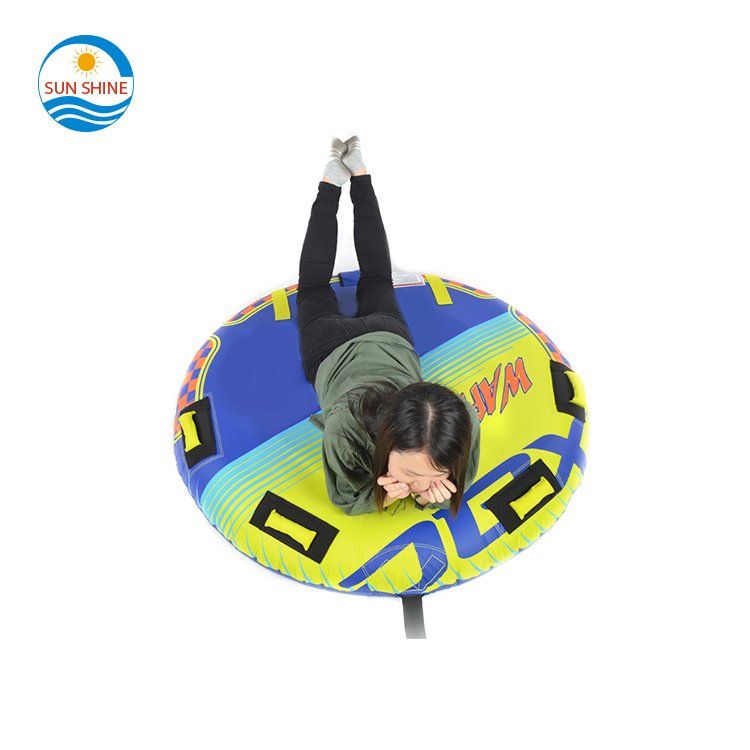Verified Supplier Crazy Flying 2 Seater Inflatable Boat Towable Tube 1-2 Riders for Boating Ski Tube Water Sport