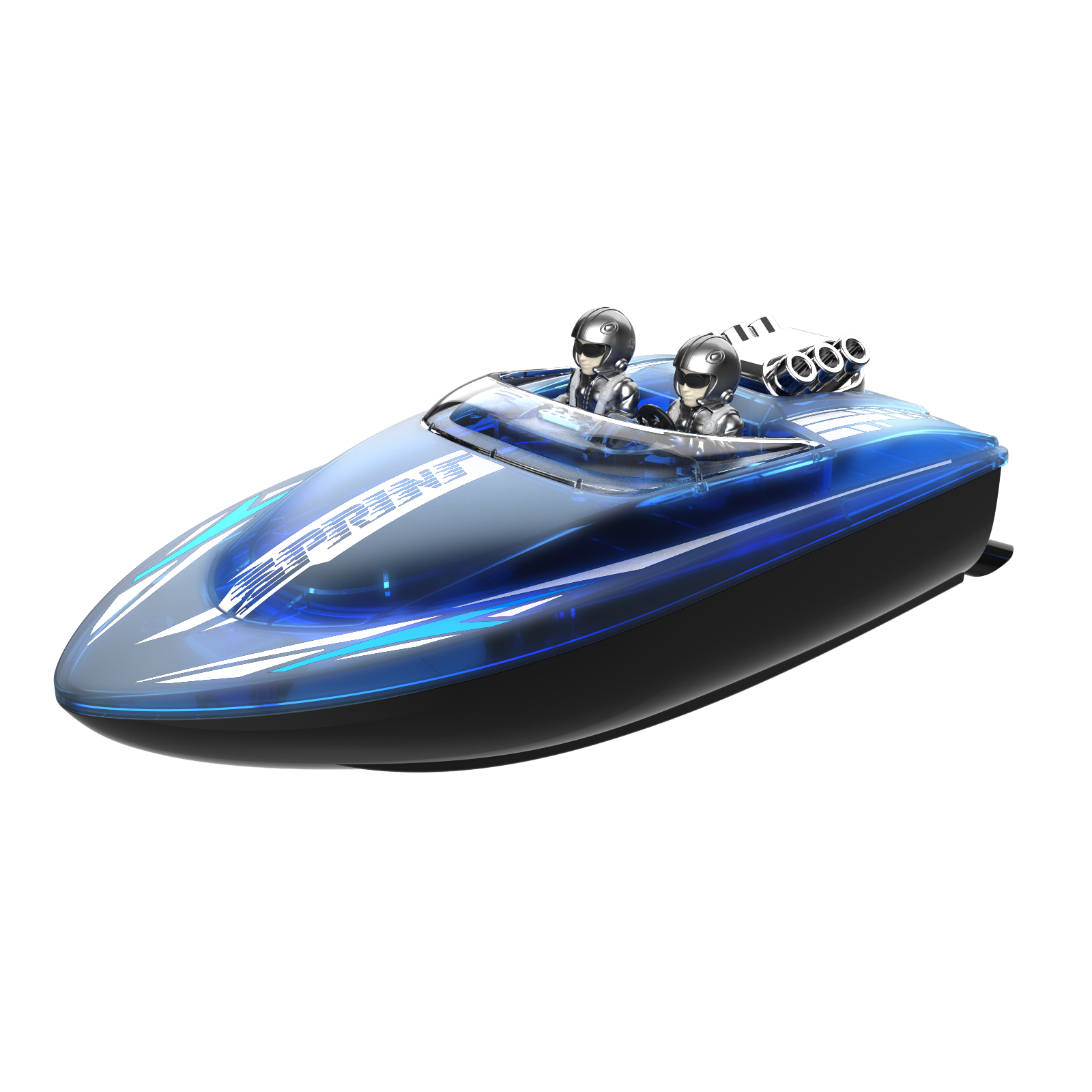 Upgraded V222 Glowing RC Racing Boat High Speed Water Quality Sensor Yacht Luxury Boat Easy Control Boat Over Distance Remind