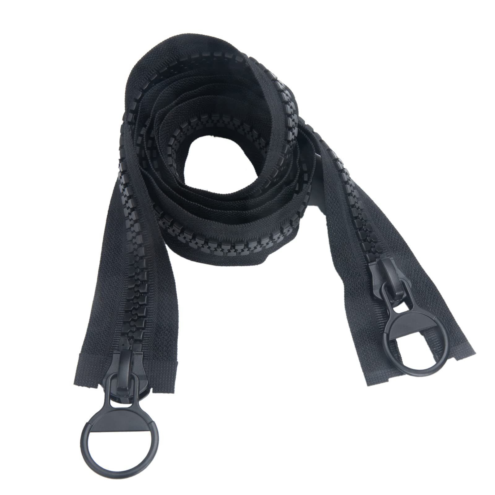 OCO 60cm Black Big Zipper #15 Heavy Duty Resin Zipper Jackets Boat Covers Shoes Two Way Separating Huge Plastic Zipper Various