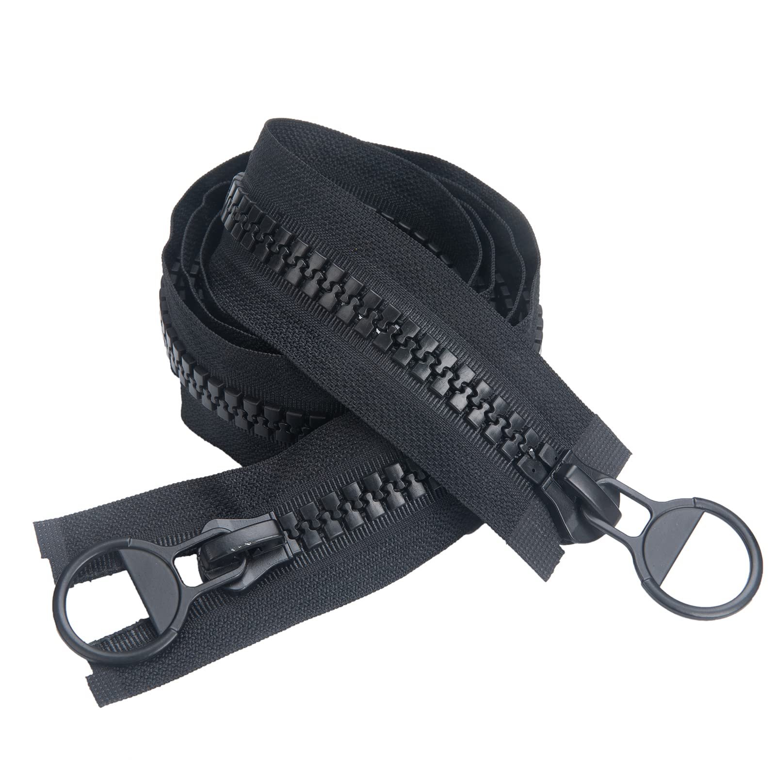 OCO 60cm Black Big Zipper #15 Heavy Duty Resin Zipper Jackets Boat Covers Shoes Two Way Separating Huge Plastic Zipper Various