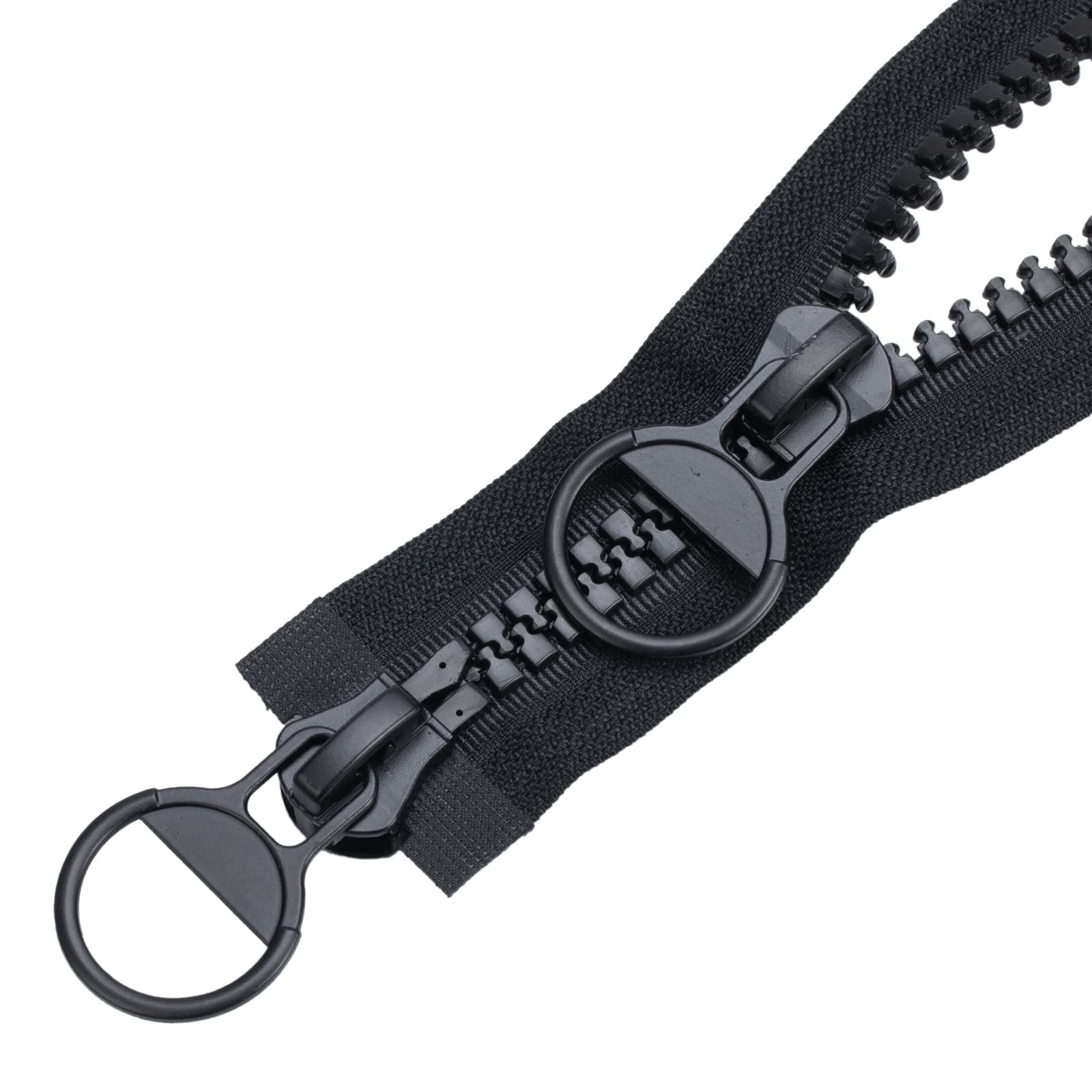 OCO 60cm Black Big Zipper #15 Heavy Duty Resin Zipper Jackets Boat Covers Shoes Two Way Separating Huge Plastic Zipper Various