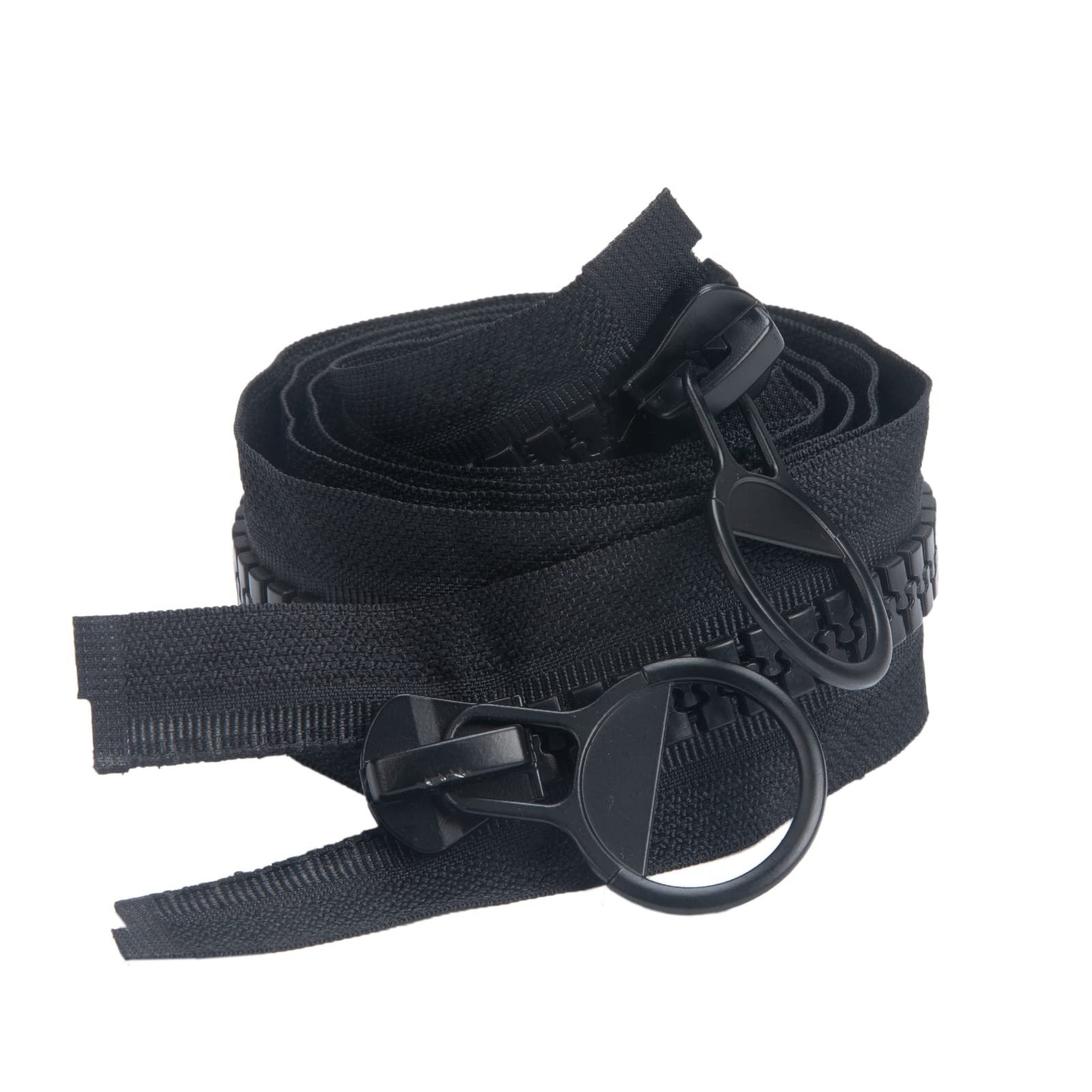 OCO 60cm Black Big Zipper #15 Heavy Duty Resin Zipper Jackets Boat Covers Shoes Two Way Separating Huge Plastic Zipper Various