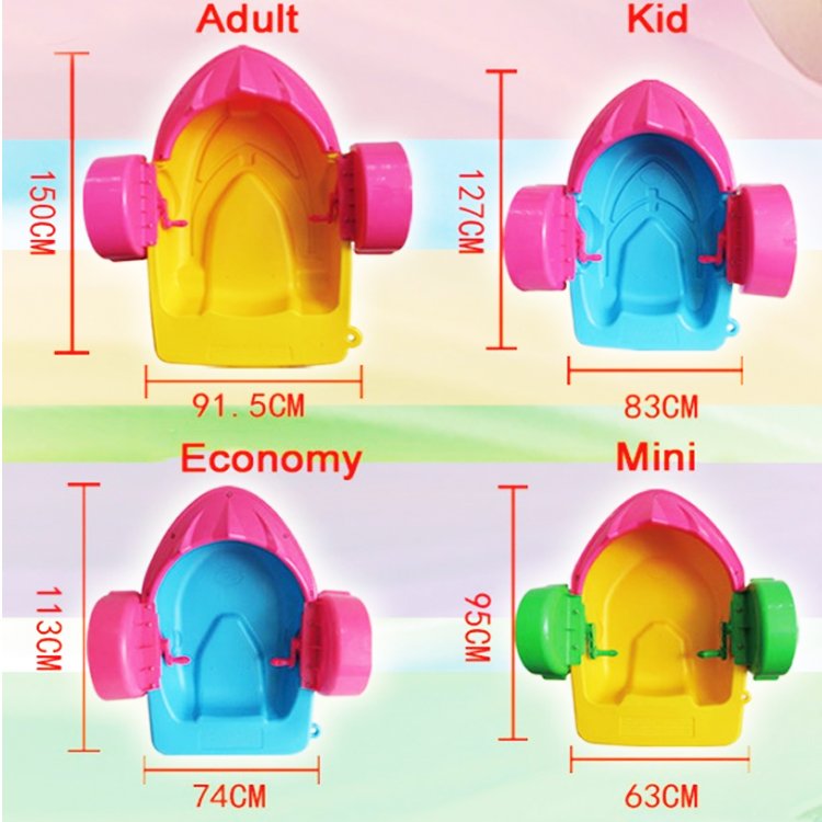 High Quality Family HDPE Plastic Hand Pedal Kids Paddle Boat Floating Swimming Pool Row Boats Water Park for Kids Adults Sale