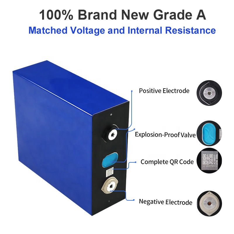 2Pcs Catl 6000 Cycle Prismatic 3.2V Lithium Ion Battery 70Ah 80Ah 100Ah 200Ah 280Ah 320Ah 12V 24V 48V Lithium Ion Battery