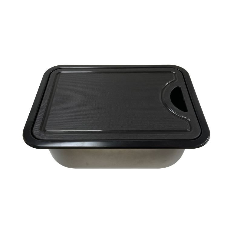 Wholesale Black Stainless Steel 304 Kitchen RV Sink with Cover for RV Caravan Camper Yacht Boat