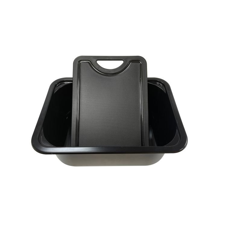 Wholesale Black Stainless Steel 304 Kitchen RV Sink with Cover for RV Caravan Camper Yacht Boat