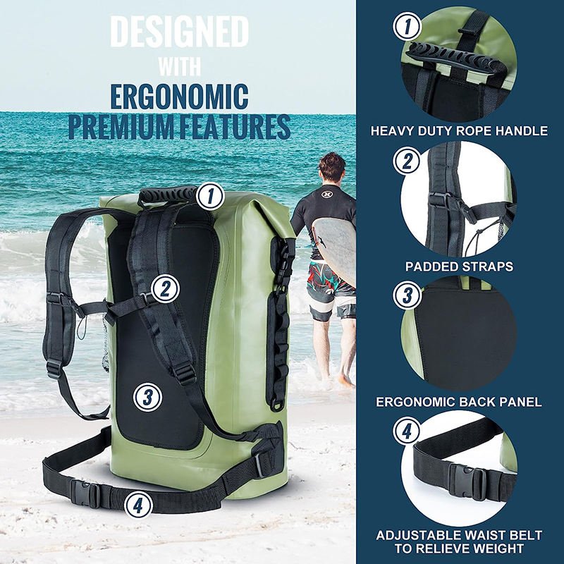 OEM Wholesale Fashionable 35L Waterproof Laptop Backpack for Outdoor Activities-Climbing Hiking Hunting Camping Zipper Foldable