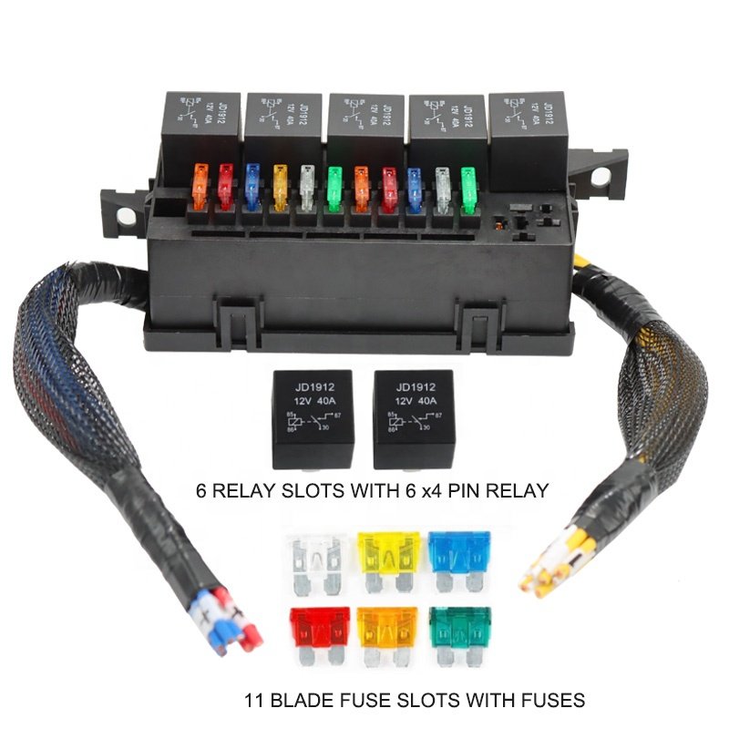 12V ATO / ATC 8 Way Blade Panel Mount Car Boat RV Marine Fuse Block Cover Fuses Holder Circuit Breaker