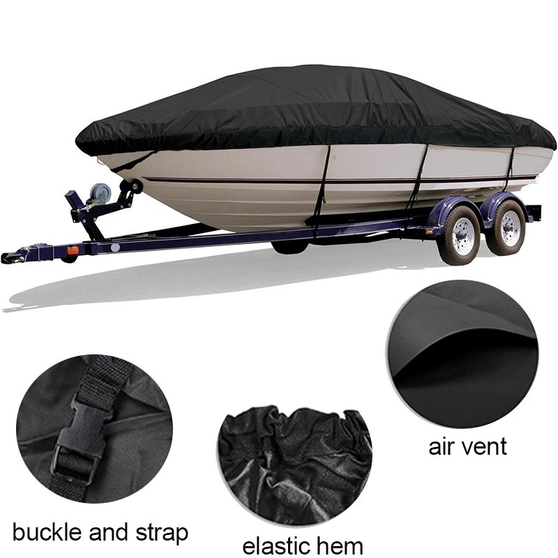 Factory High Quality Customized Size Boat Cover Waterproof UV Rain Hail Protected Universal Boat Cover