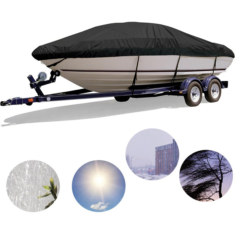 Factory High Quality Customized Size Boat Cover Waterproof UV Rain Hail Protected Universal Boat Cover