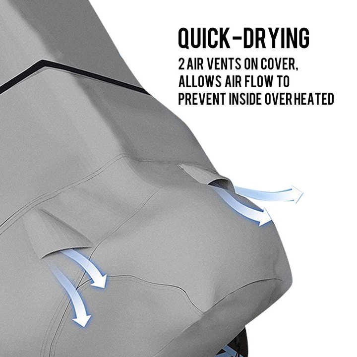STARRYHEART Waterproof 600D Boat Cover Marine Grade Polyester Canvas Trailerable T-Top Boat Cover