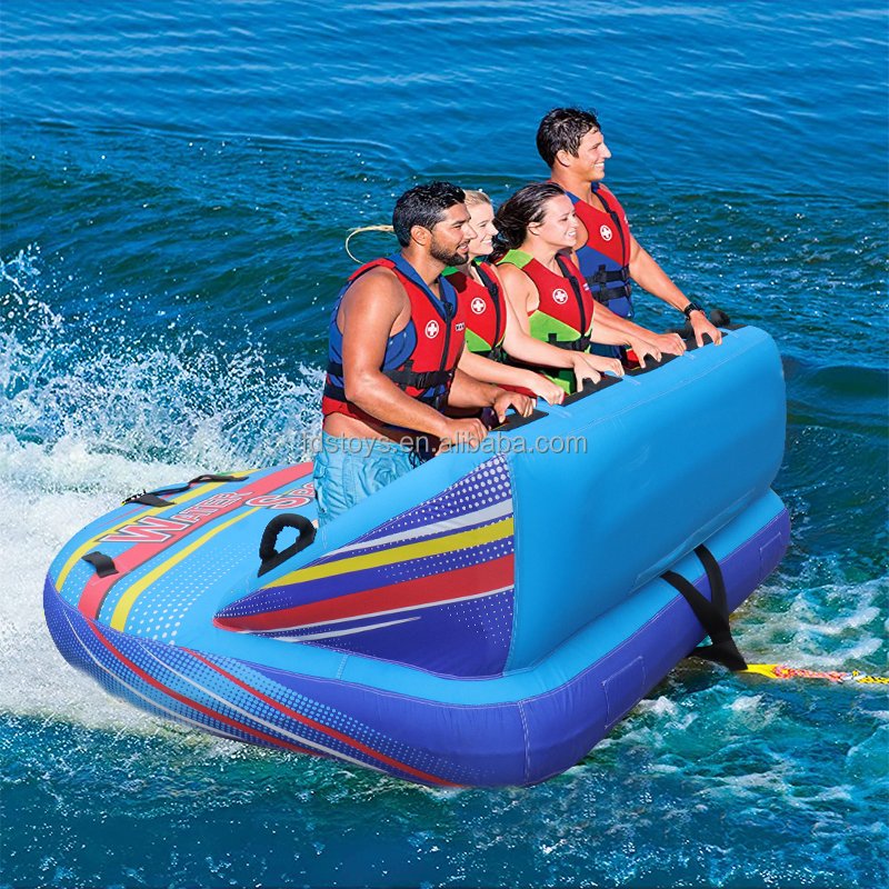FDS Large 4 Person Towable Tubes Sofa for Boating, Inflatable Towable Water Sports Boat Tube With Back Rest for Adults Water Fun