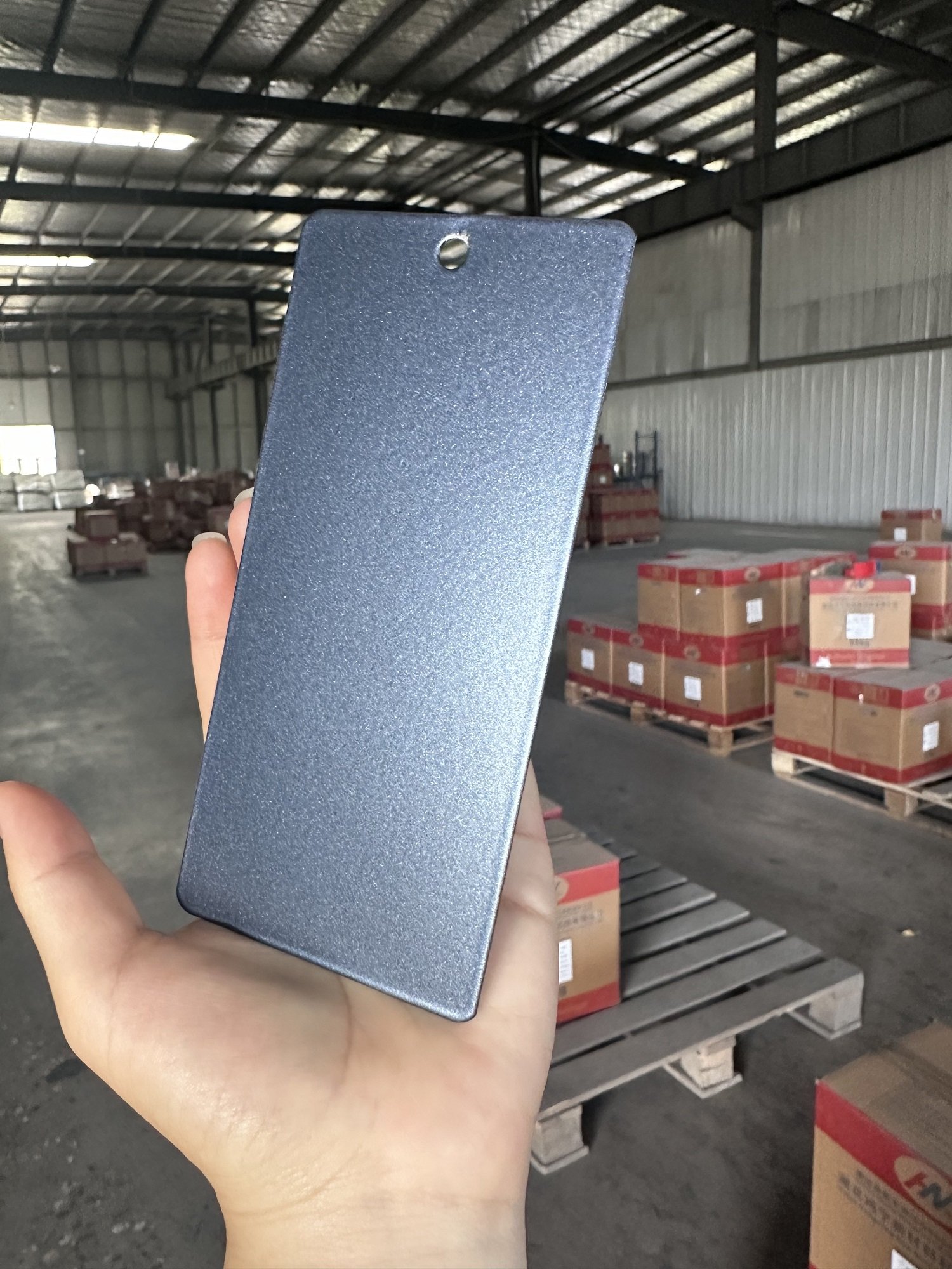 Metallic Chrome Silver Blue Polyester Authentic Powder Coating Paints Factory for Light Lamp Metal Parts Frames Covers Caps Pole