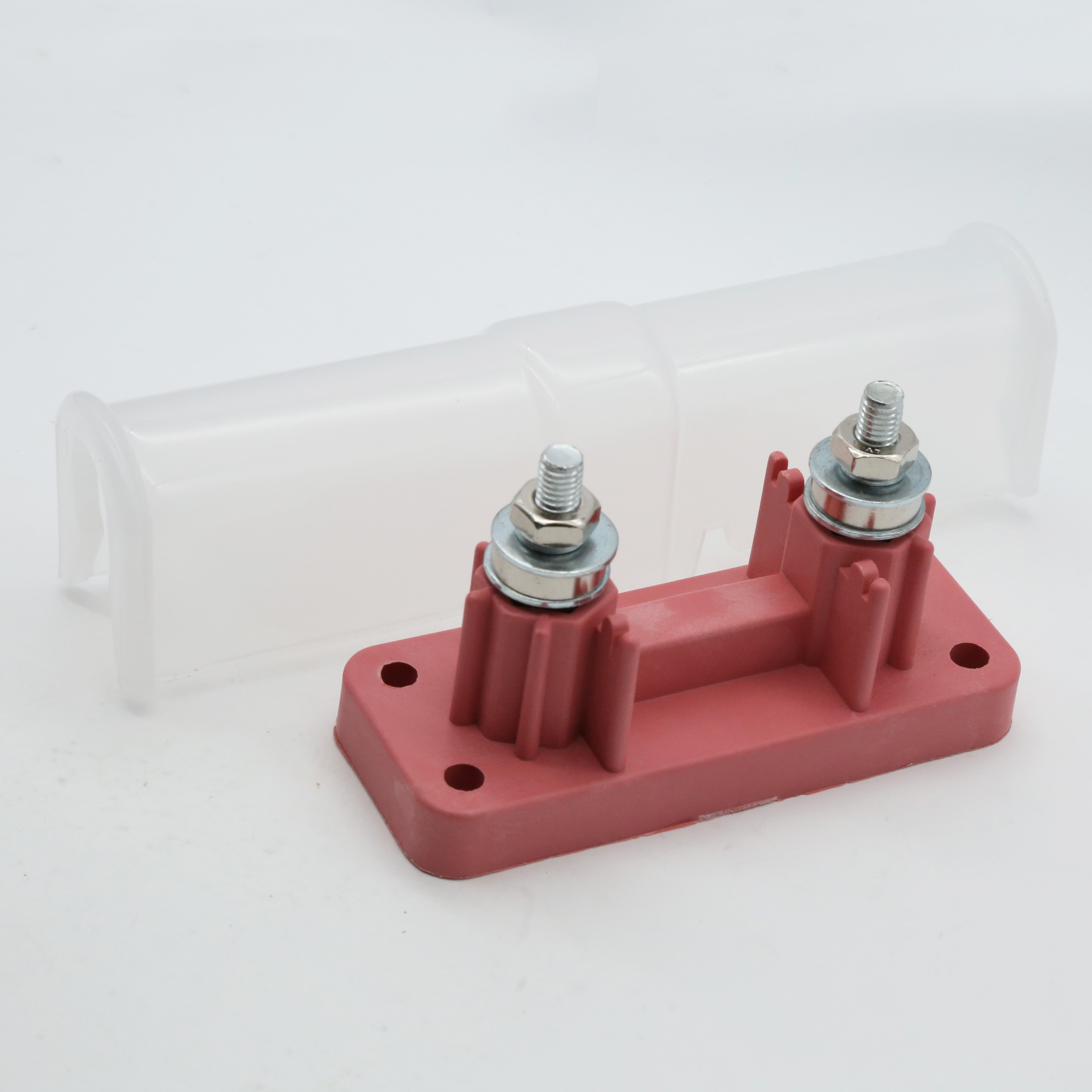 500 Amp ANL Fuse Holder M8 M10 Studs Mini ANL Fuse Block DC 12V Fuse Block with Cover for Car Marine Boat Solar