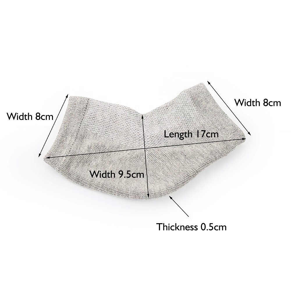 Mesh Breathing Gel Heel Protection Half Sock Cotton Boat Sock with Comfort Sports Insoles Crack Sock Heel Cover for Shoes