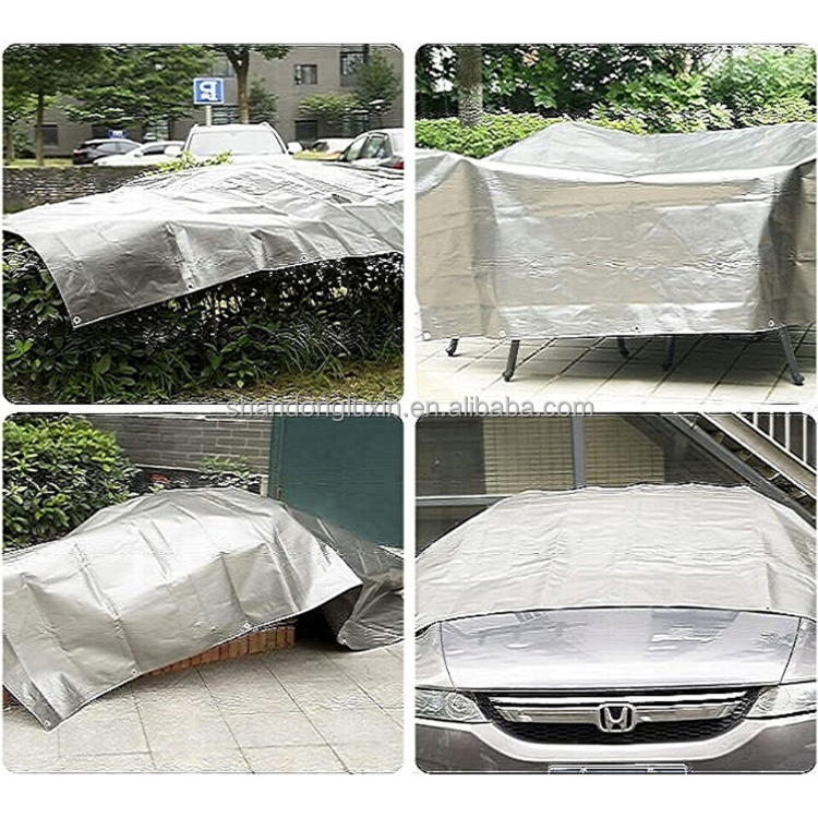 Customized Pe Tarpaulins Double Blue Color China Insulated Waterproof Heavy Duty HDPE Tarpaulin for Truck Tent Cover