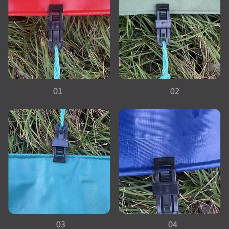 10 Pcs Adjustable Heavy Duty Lock Grip Tarp Shade Cloth Reusable Clamp Curtains Windproof Camping Tent Clip Hook Tarpaulin Clip