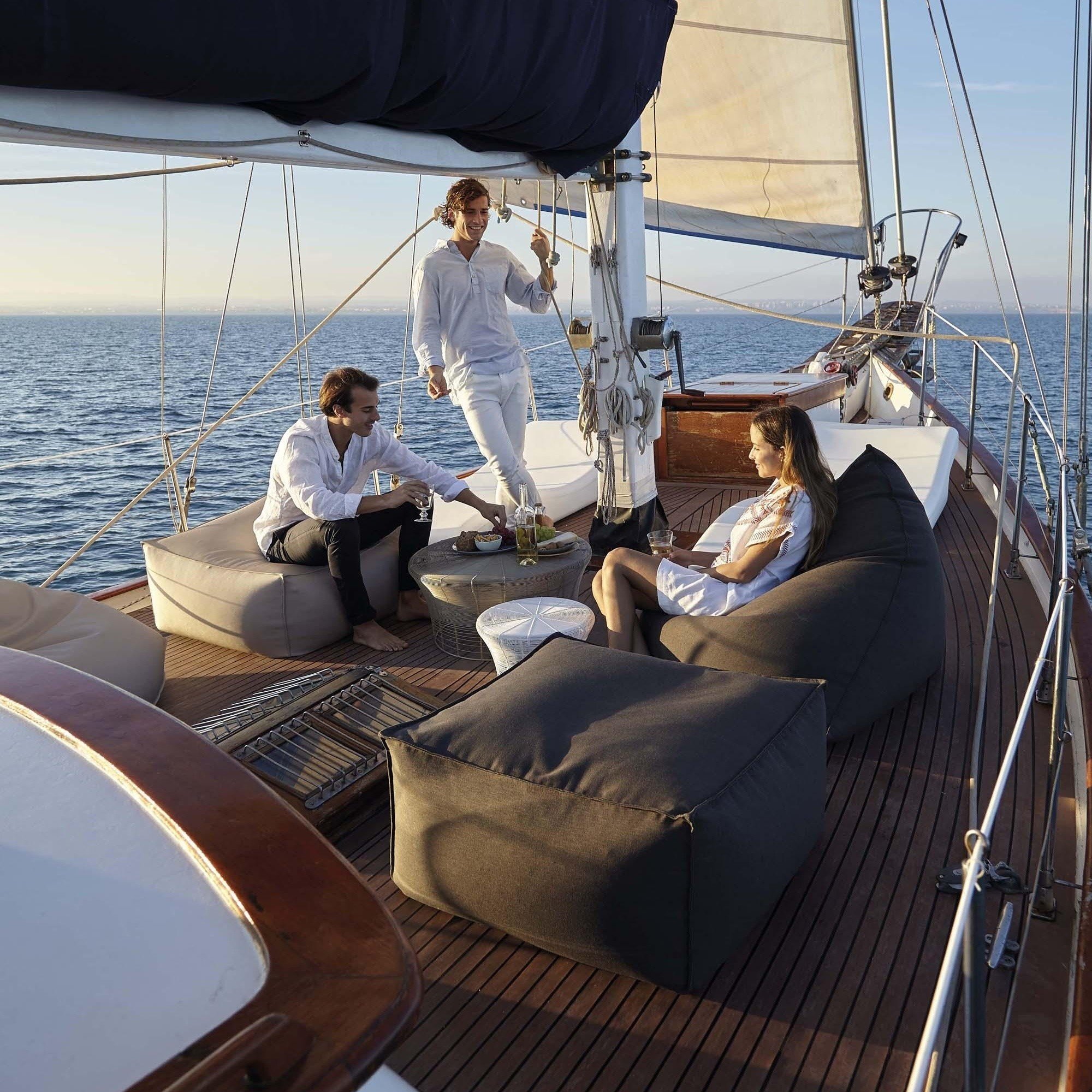 Marine Grade Vinyl Waterproof UV Resistance Bean Bag Seat for Boat Use