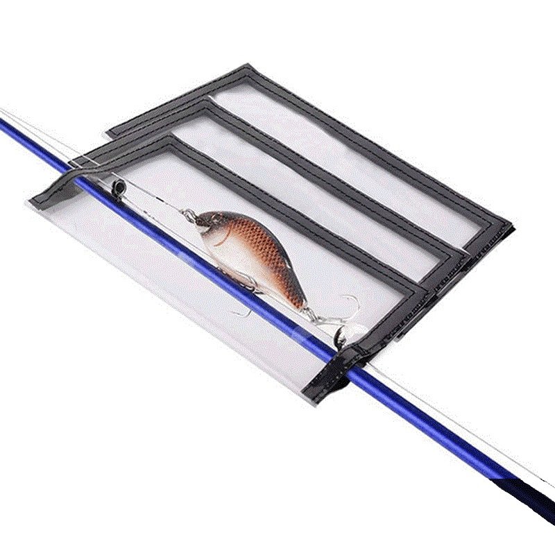 Transparent PVC Lure Fishing Hook Protective Fishing Lure Cover Wraps Cover Case Portable Bait Fishing Tackle Storage Bags