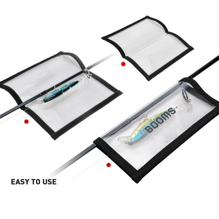 Transparent PVC Lure Fishing Hook Protective Fishing Lure Cover Wraps Cover Case Portable Bait Fishing Tackle Storage Bags