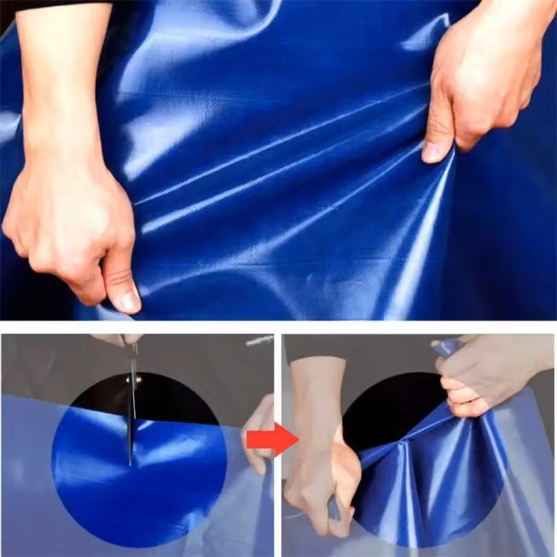 High Quality Customized Heavy-Duty Blue PVC Tarpaulin Cover Waterproof Woven Fabric Truck Car Boat Made in Vietnam