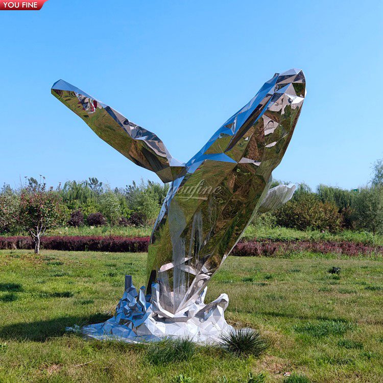 Hotel Villa Landscape Decoration Stainless Steel Metal Polished Modern Art Sculpture