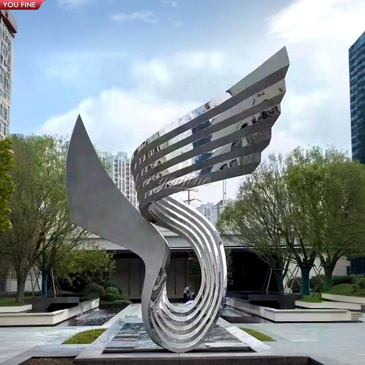 Hotel Villa Landscape Decoration Stainless Steel Metal Polished Modern Art Sculpture