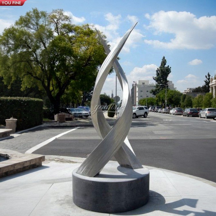 Hotel Villa Landscape Decoration Stainless Steel Metal Polished Modern Art Sculpture
