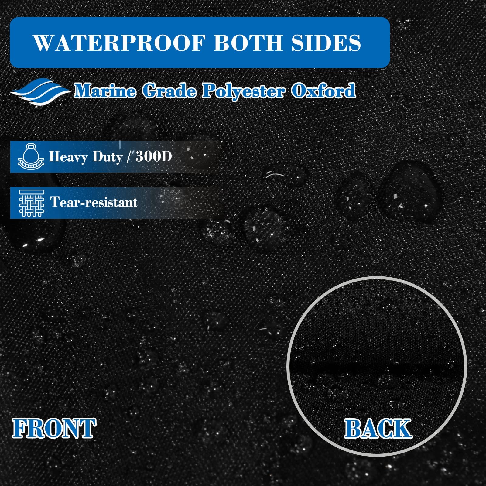 Dandelion Wholesale 900D Oxford Cloth Waterproof Heavy Duty Waterproof Boat Cover for Center Console Boat