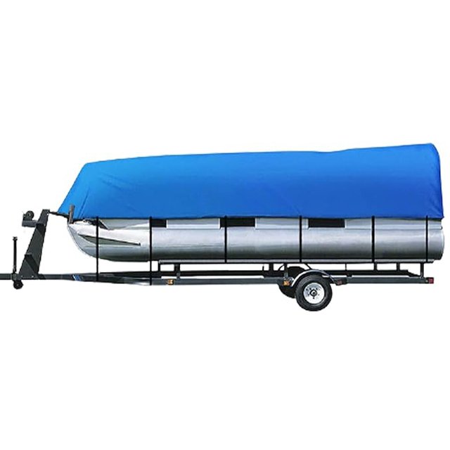 21-24FT Pontoon Boat Covers 4 Individual Lashing Ropes Oxford 300D 600D 420D Pontoon Boat Covers