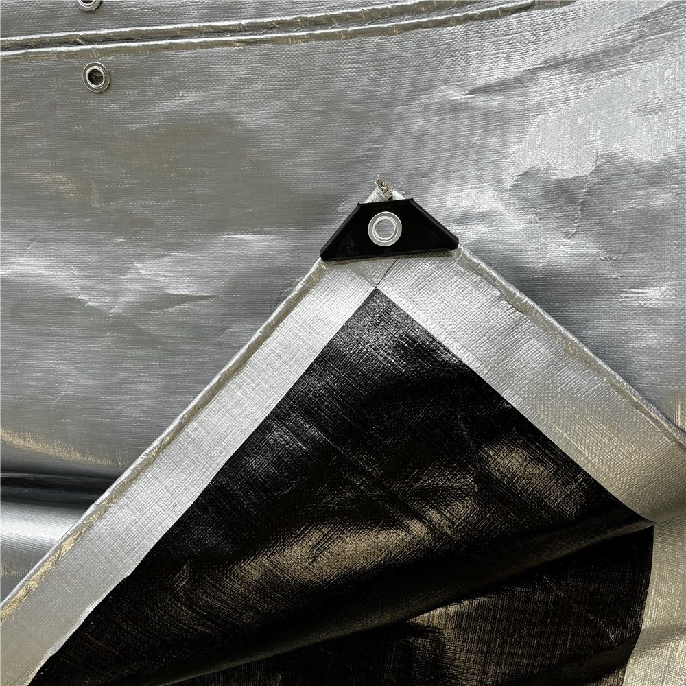 210GSM Customized Size Thickness LDPE Coated PE Tarpaulin Sheet Cover Canvas Tarpaulin With Aluminium Grommet