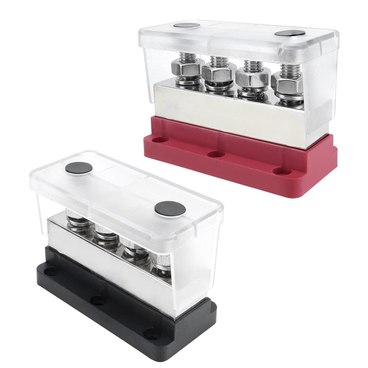 600A 300A Bus Bar 48V Marine 12V Power Distribution Block With Cover for Automotive Car Boat and Marine