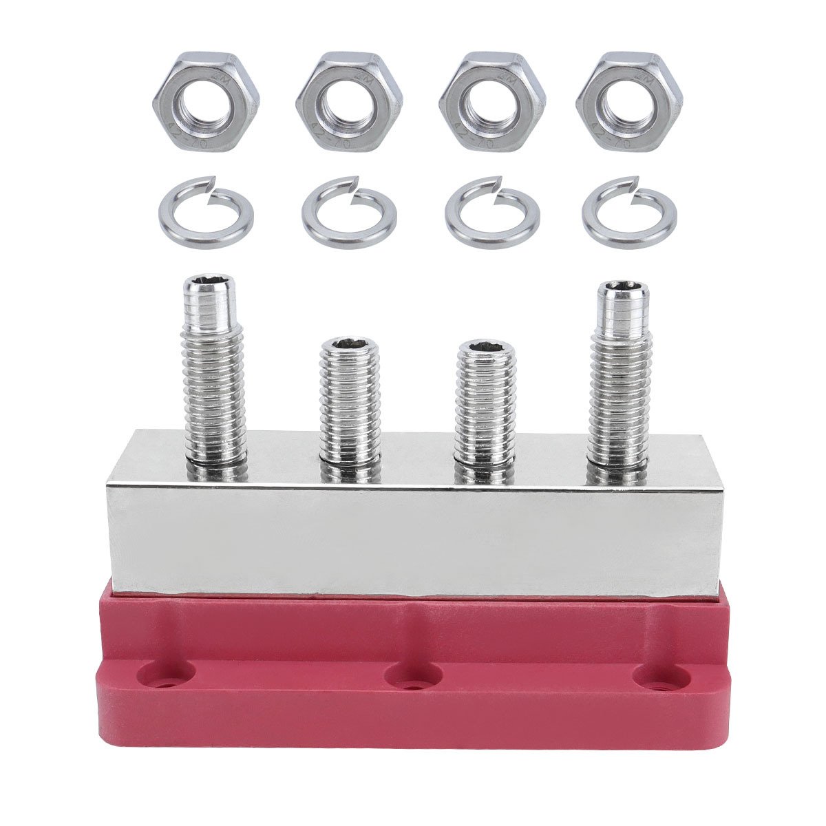600A 300A Bus Bar 48V Marine 12V Power Distribution Block With Cover for Automotive Car Boat and Marine
