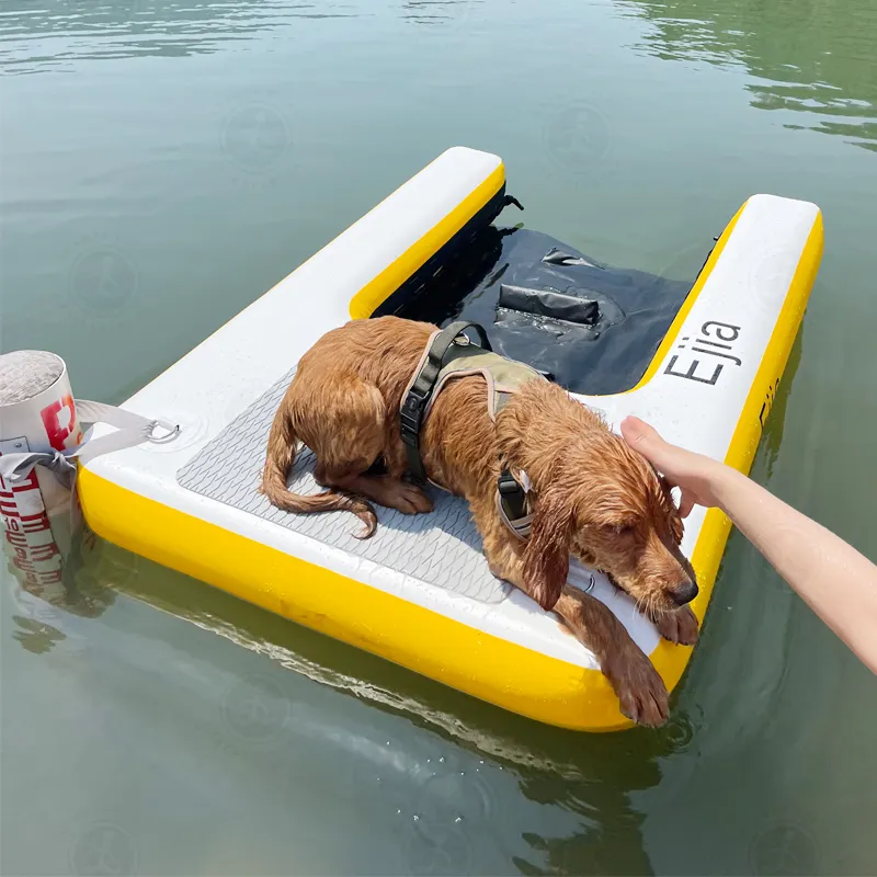 Inflatable Pup Plank XL Pet Ramp for Pet Recreation With Tie-Downs for Boats, Pools, and Docks