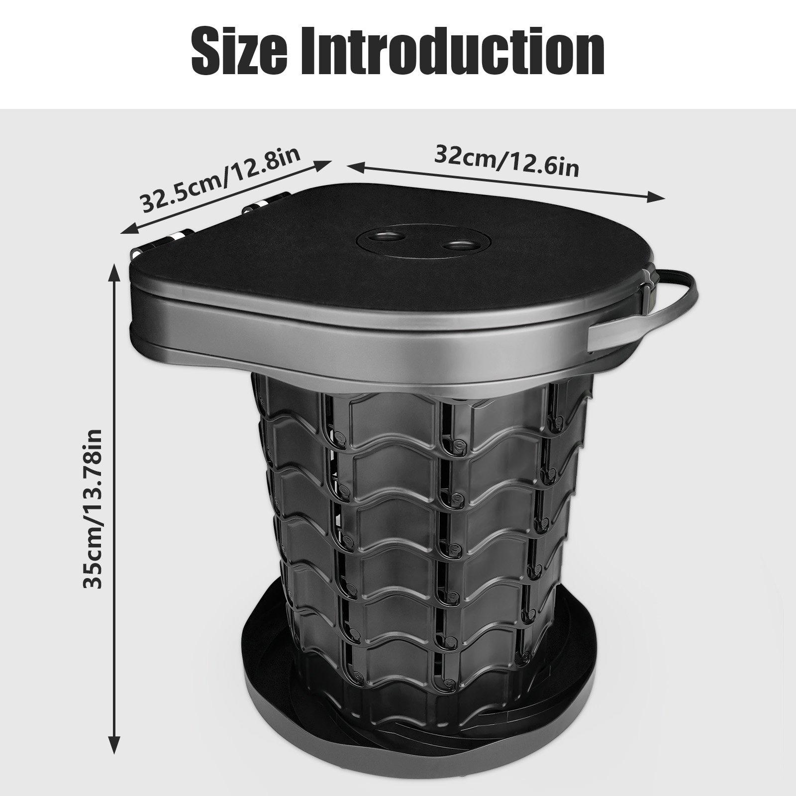Upgraded Car Travel Portable Emergency Toilet Outdoor Folding Camping Toilet with Cover for Camping Hiking Boat Road Trips Beach
