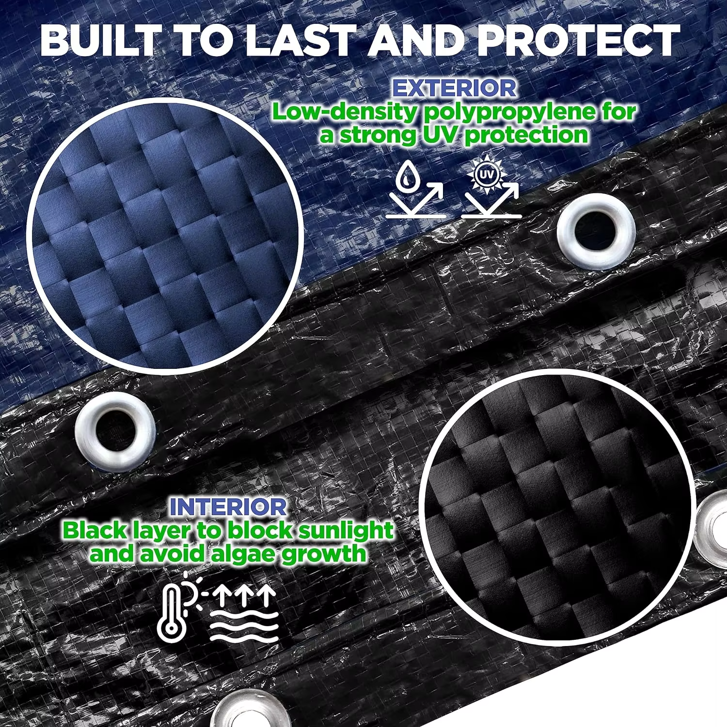 Linyi PE Tarp Round PE Tarpaulin 100% Waterproof Swimming Pool Cover Above Ground Winter Pool Covers