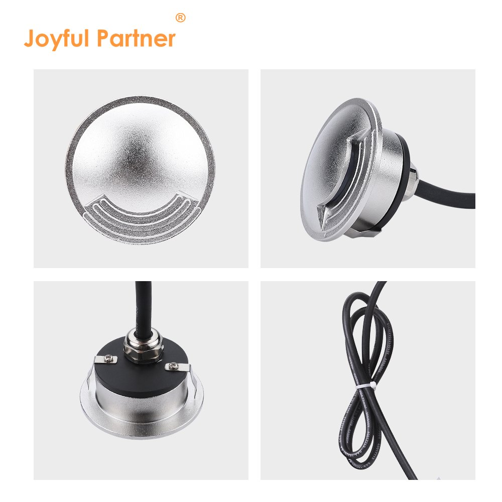 Outdoor IP67 Pathway Deck Lights Outdoor Waterproof Dock Lamp LED Warning Step Solar Driveway Lights Walk Over Light