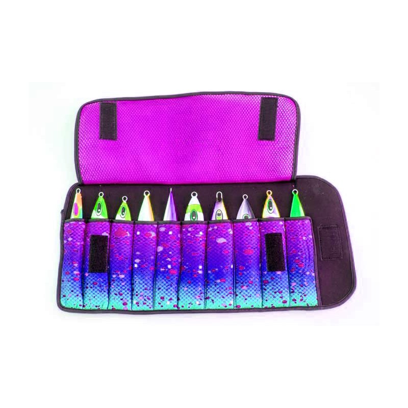 Customized Reusable Lure Bag 10 Pocket Neoprene Protective Cover Durable Fishing Trolling Lure Tackle Box Large Fishing Jig Bag