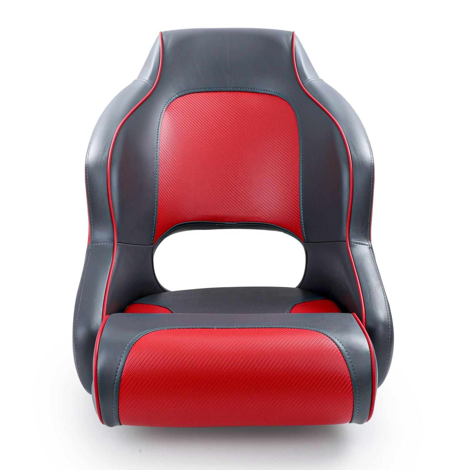 Grey in Red Boat Seat with Full Upholstered Cushion High Quality Marine Ship Yacht Passenger Seat