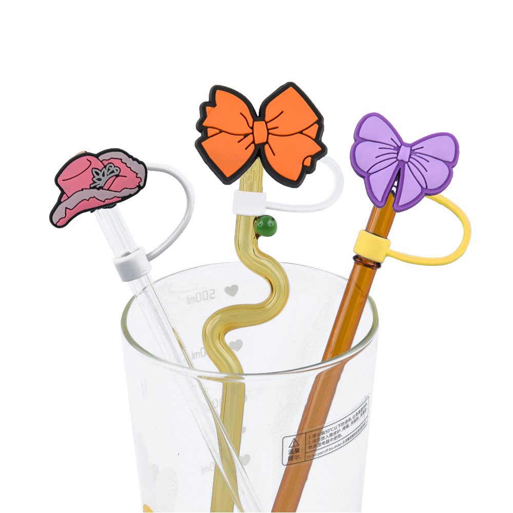 Custom Cartoon Straw Silicone Dustproof Cover Flower Rabbit Love Plug Soft Rubber Recirculable Cloud Straw Cover