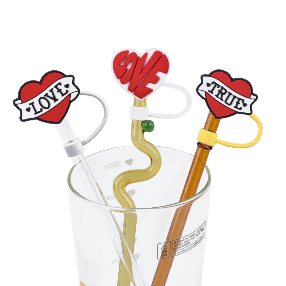 Custom Cartoon Straw Silicone Dustproof Cover Flower Rabbit Love Plug Soft Rubber Recirculable Cloud Straw Cover
