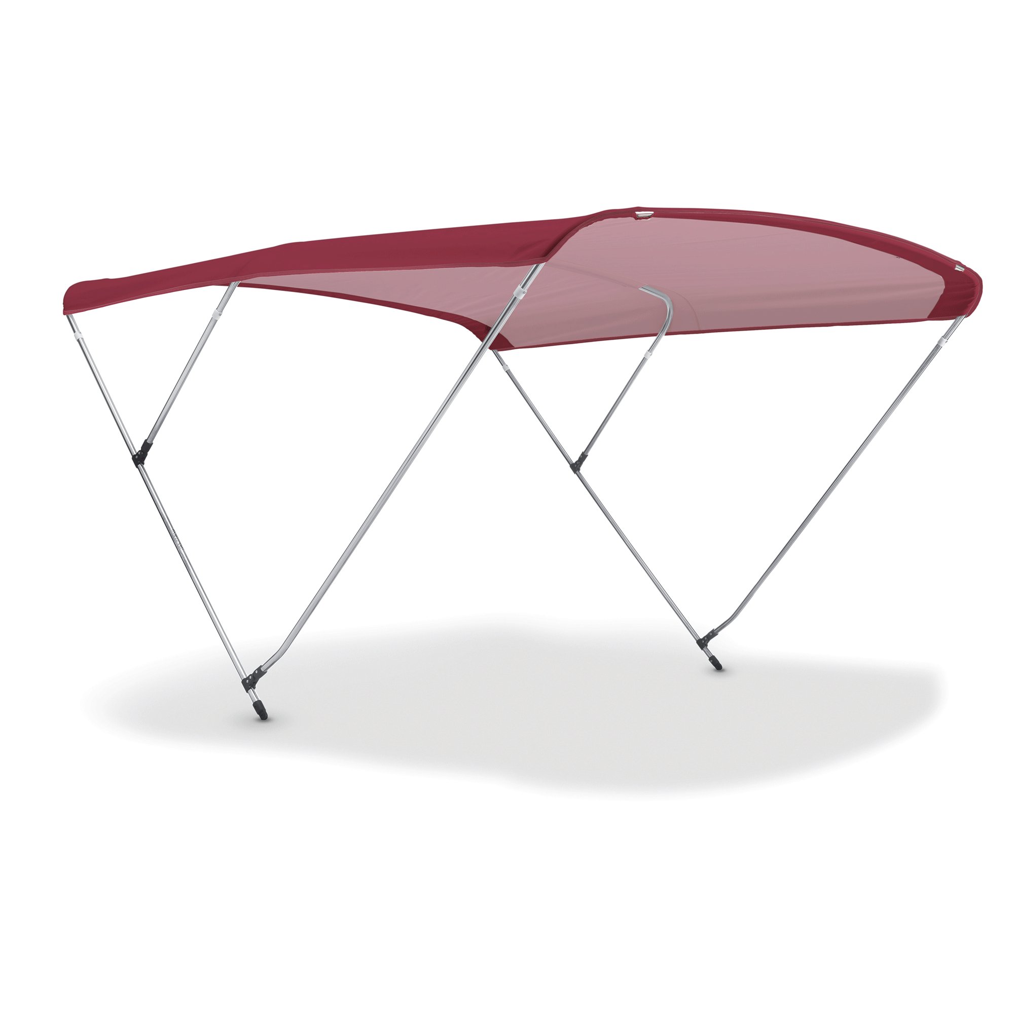 Bimini Top Sport 3-Arches Boat Cover with Stainless Steel Tube 20 mm Diameter Black Nylon Joints Reinforced Fibreglass