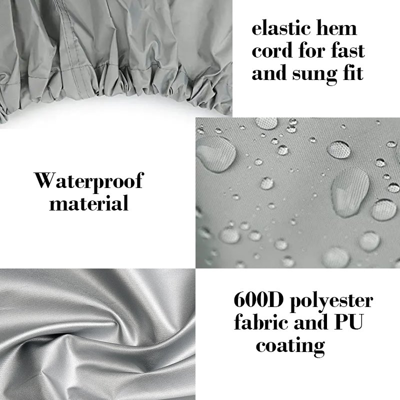 Customized Size 600D Waterproof Polyester Boating Accessories Anti-uv Pu Coating Trailerable Boat Cover