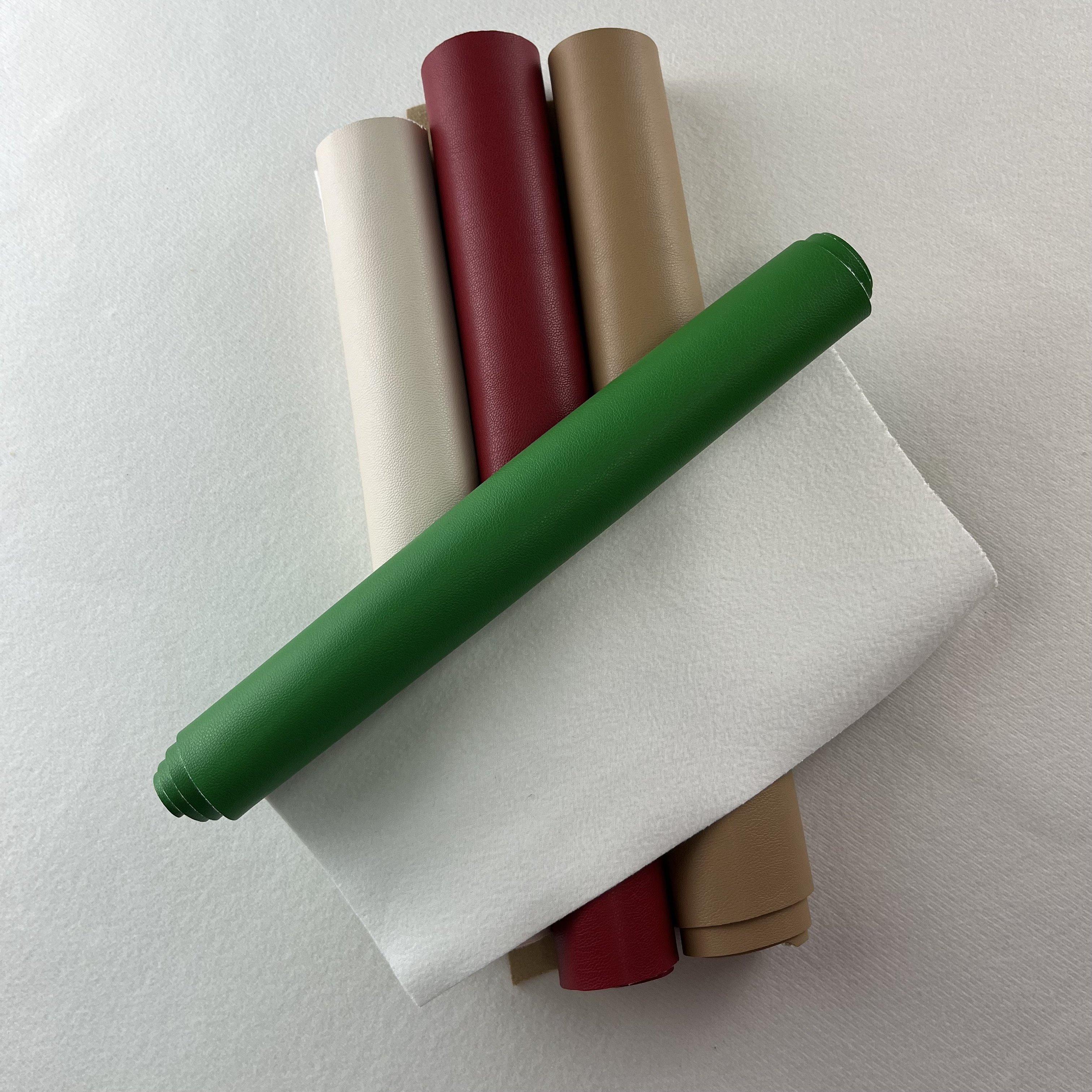 Waterproof PU Leather Fabric Knitted Embossed Faux Finish Marine Vinyl Rolls Material for Boats Yachts Car Seats