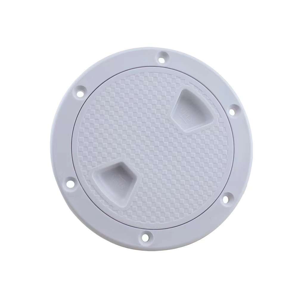 White Color ABS Hatch Cover Inspection Hole Round Deck Plates with Anti-slip Function